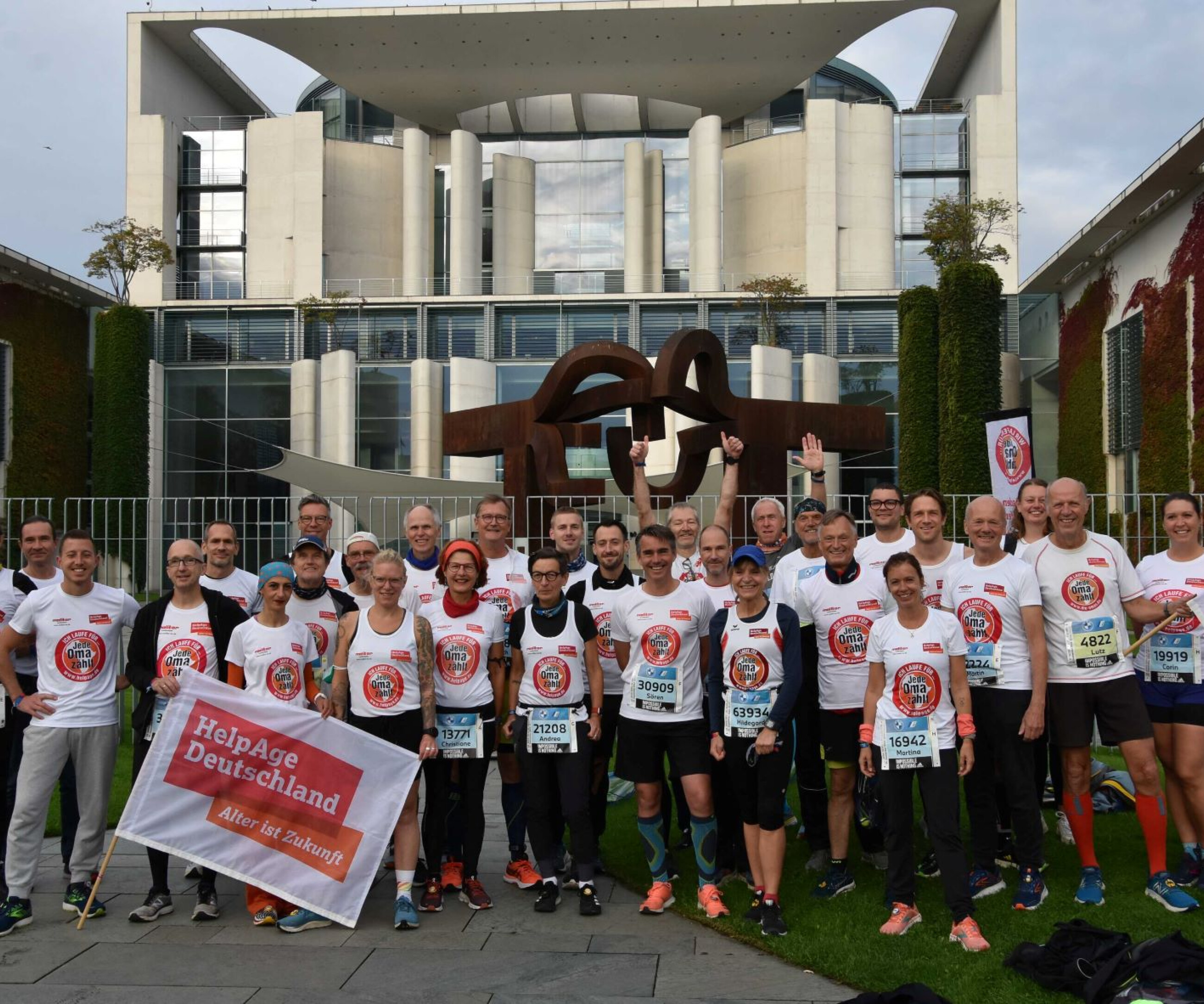 Gruppenfoto von Läuferinnen