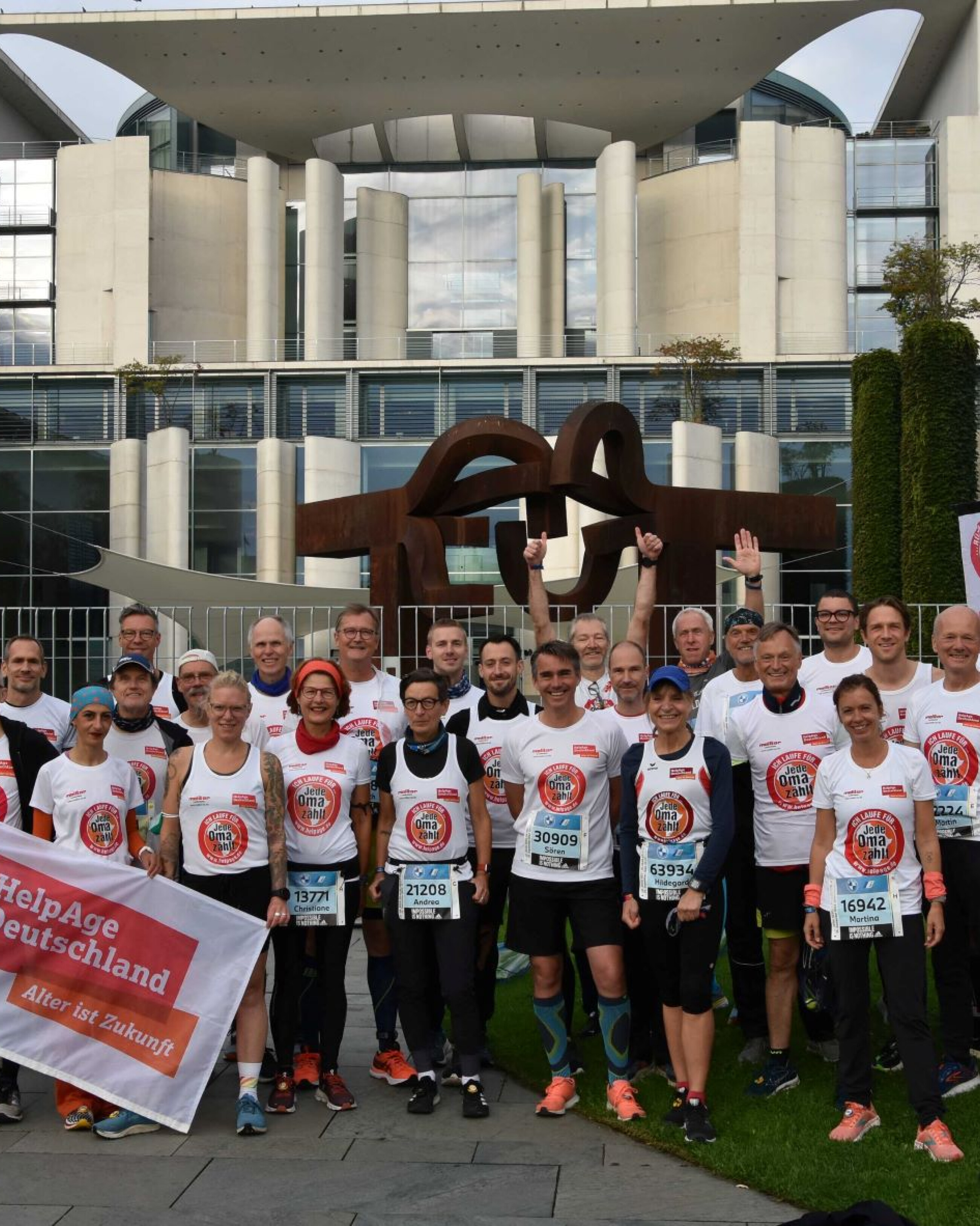 Gruppenfoto von Läuferinnen